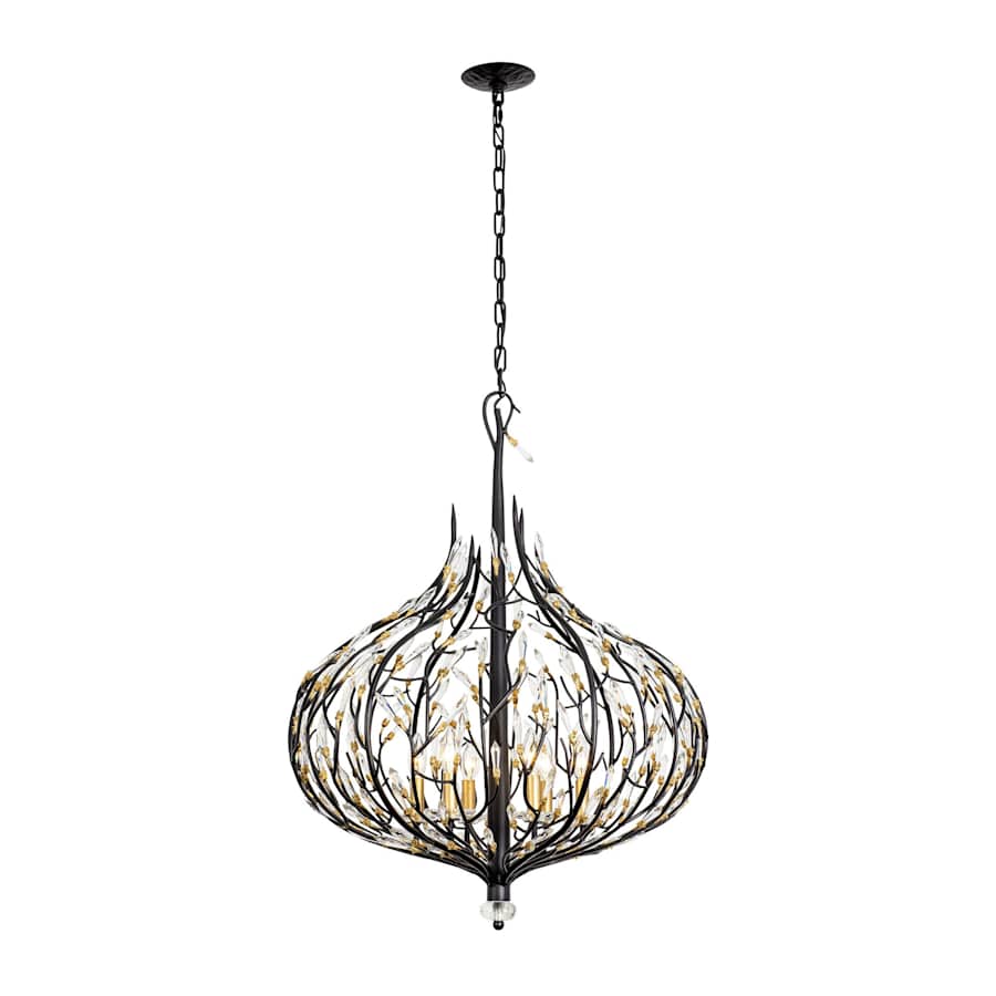 Varaluz Bask 6 Light 27" Wide LED Crystal Pendant