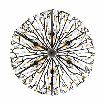 Varaluz Bask 6 Light 27" Wide LED Crystal Pendant
