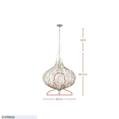 Varaluz Bask 6 Light 27" Wide LED Crystal Pendant