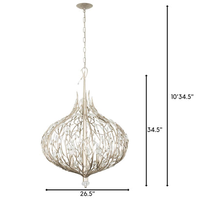 Varaluz Bask 6 Light 27" Wide LED Crystal Pendant