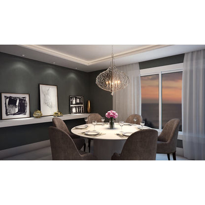 Varaluz Bask 6 Light 27" Wide LED Crystal Pendant