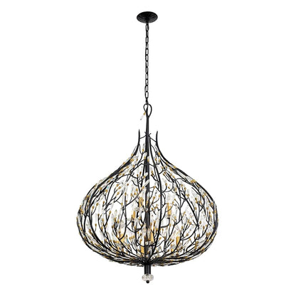 Varaluz Bask 9 Light 32" Wide Crystal Abstract Chandelier
