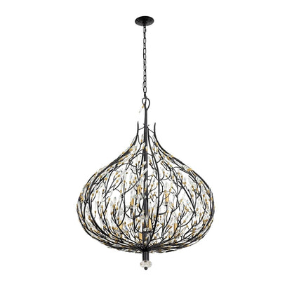 Varaluz Bask 9 Light 32" Wide Crystal Abstract Chandelier