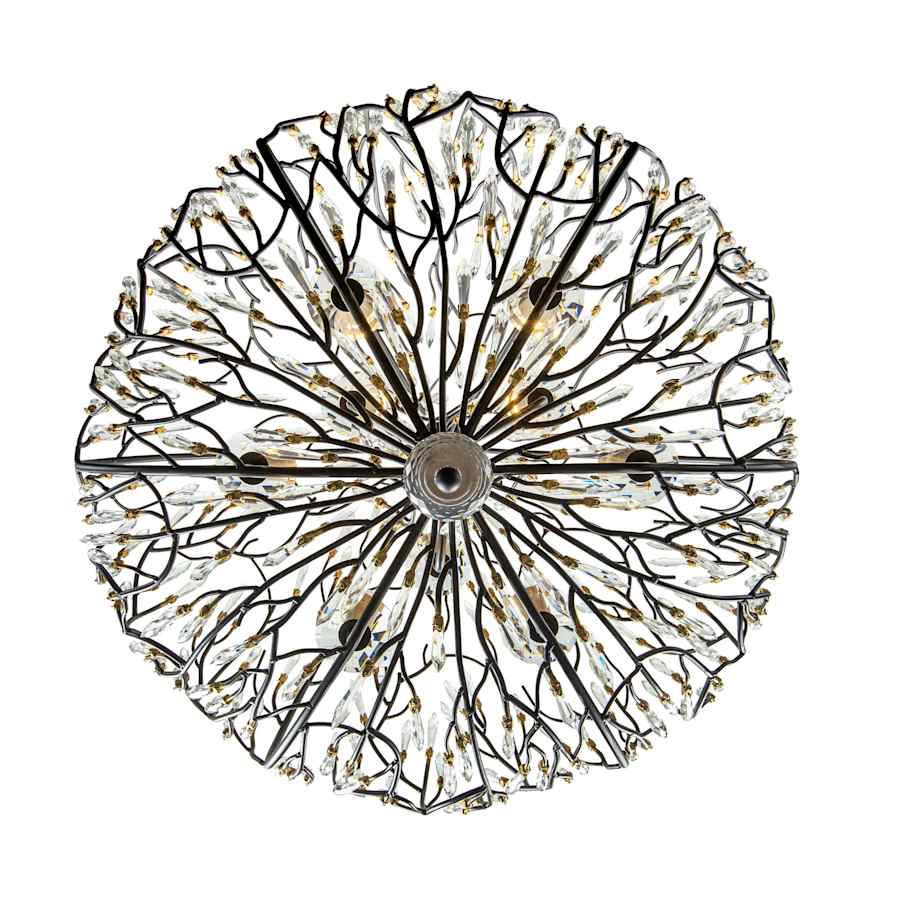 Varaluz Bask 9 Light 32" Wide Crystal Abstract Chandelier