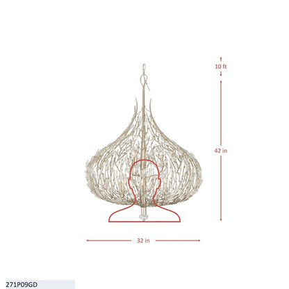 Varaluz Bask 9 Light 32" Wide Crystal Abstract Chandelier