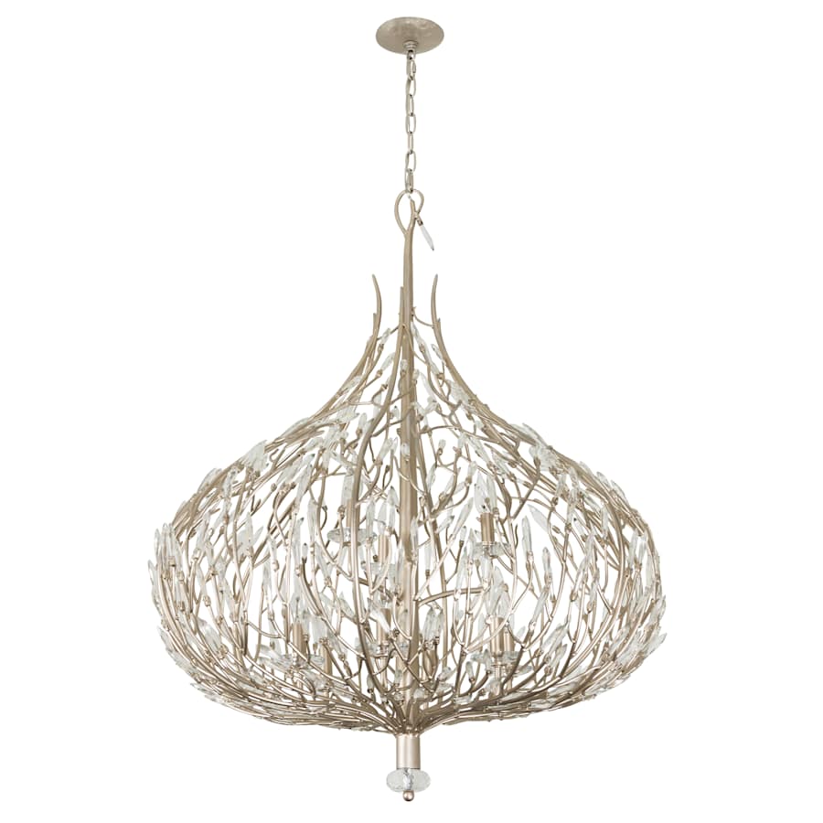 Varaluz Bask 9 Light 32" Wide Crystal Abstract Chandelier