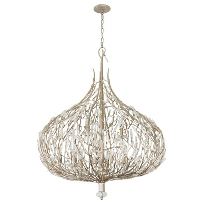 Varaluz Bask 9 Light 32" Wide Crystal Abstract Chandelier