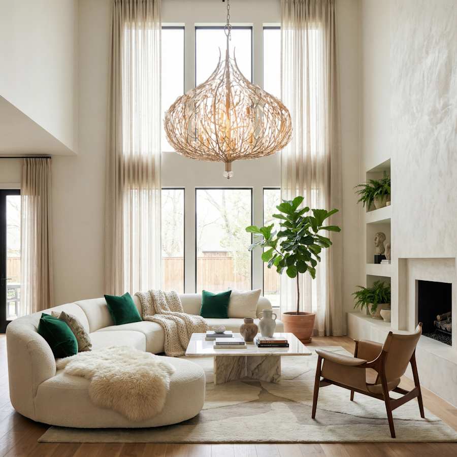 Varaluz Bask 9 Light 32" Wide Crystal Abstract Chandelier