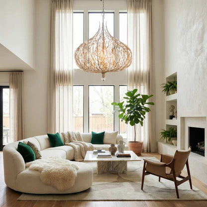 Varaluz Bask 9 Light 32" Wide Crystal Abstract Chandelier