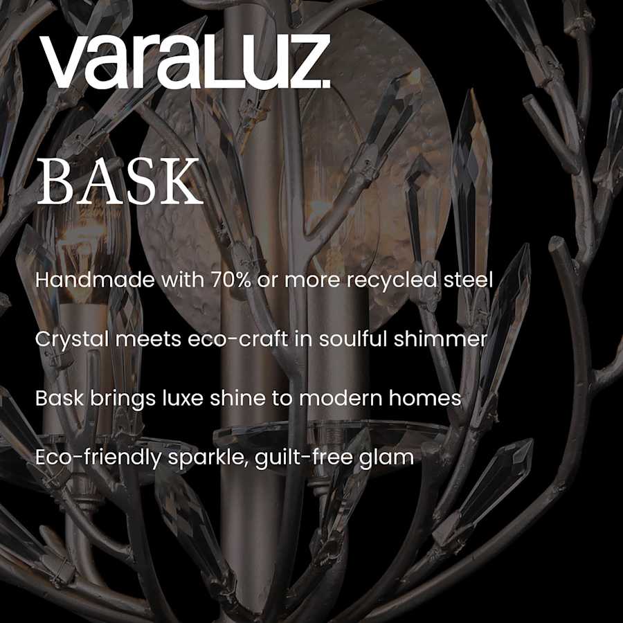 Varaluz Bask 9 Light 32" Wide Crystal Abstract Chandelier