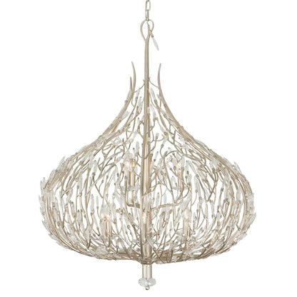 Varaluz Bask 9 Light 32" Wide Crystal Abstract Chandelier