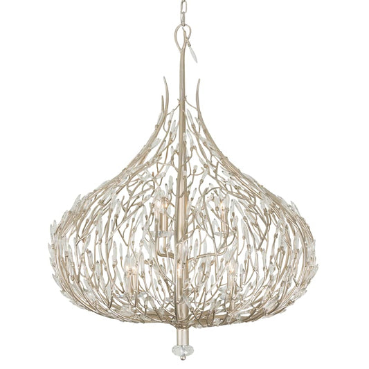 Varaluz Bask 9 Light 32" Wide Crystal Abstract Chandelier