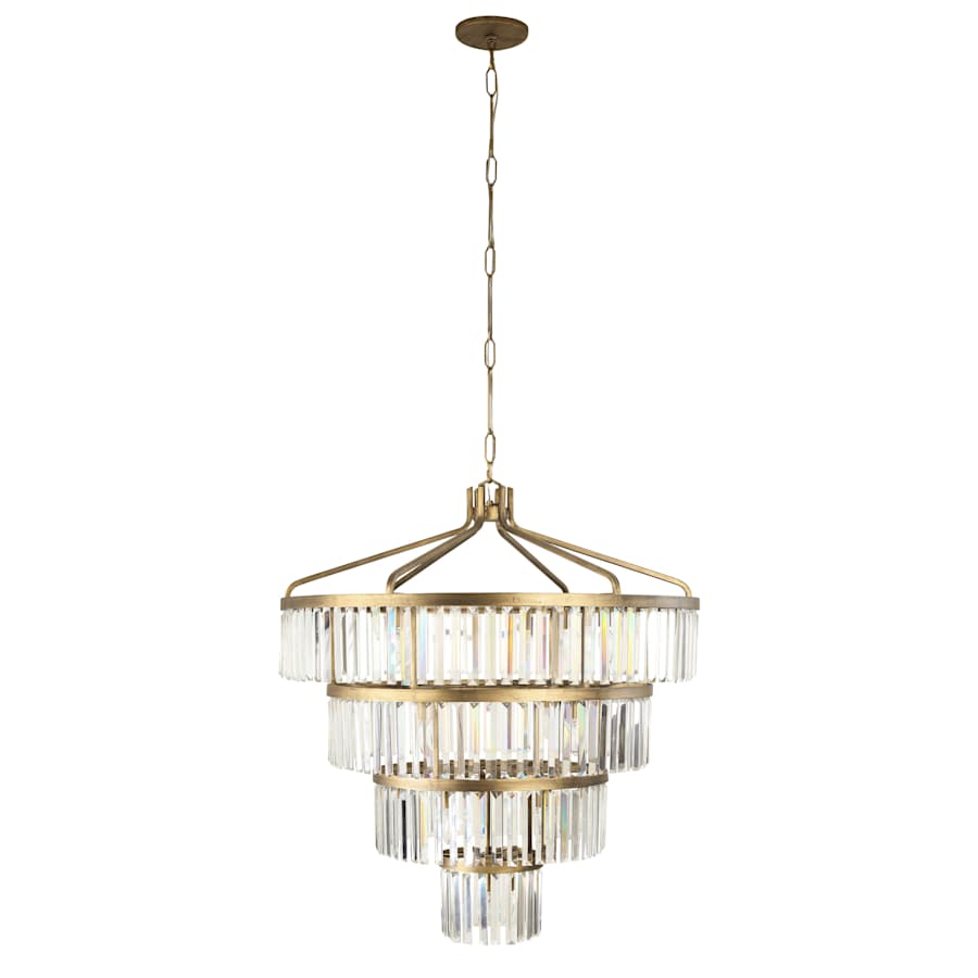 Varaluz Social Club 19 Light 36" Wide Crystal Waterfall Chandelier