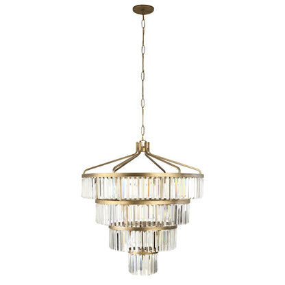 Varaluz Social Club 19 Light 36" Wide Crystal Waterfall Chandelier