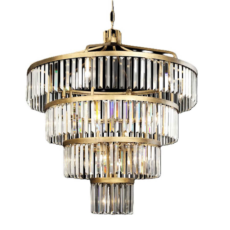 Varaluz Social Club 19 Light 36" Wide Crystal Waterfall Chandelier