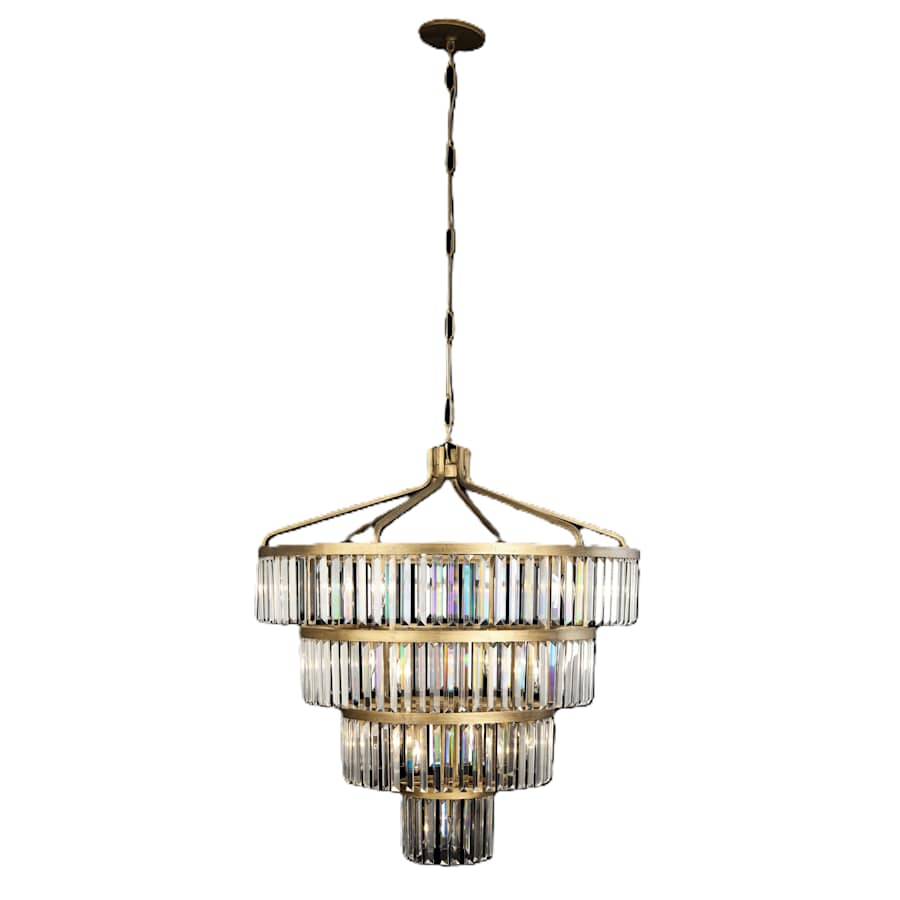Varaluz Social Club 19 Light 36" Wide Crystal Waterfall Chandelier
