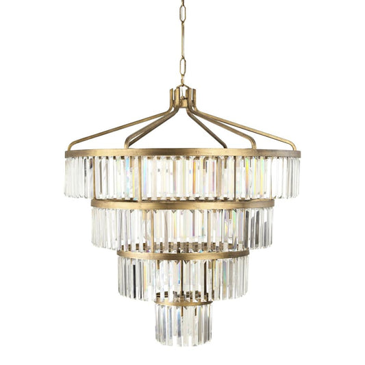 Varaluz Social Club 19 Light 36" Wide Crystal Waterfall Chandelier