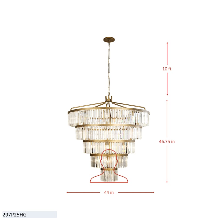 Varaluz Social Club 25 Light 44" Wide Crystal Waterfall Chandelier