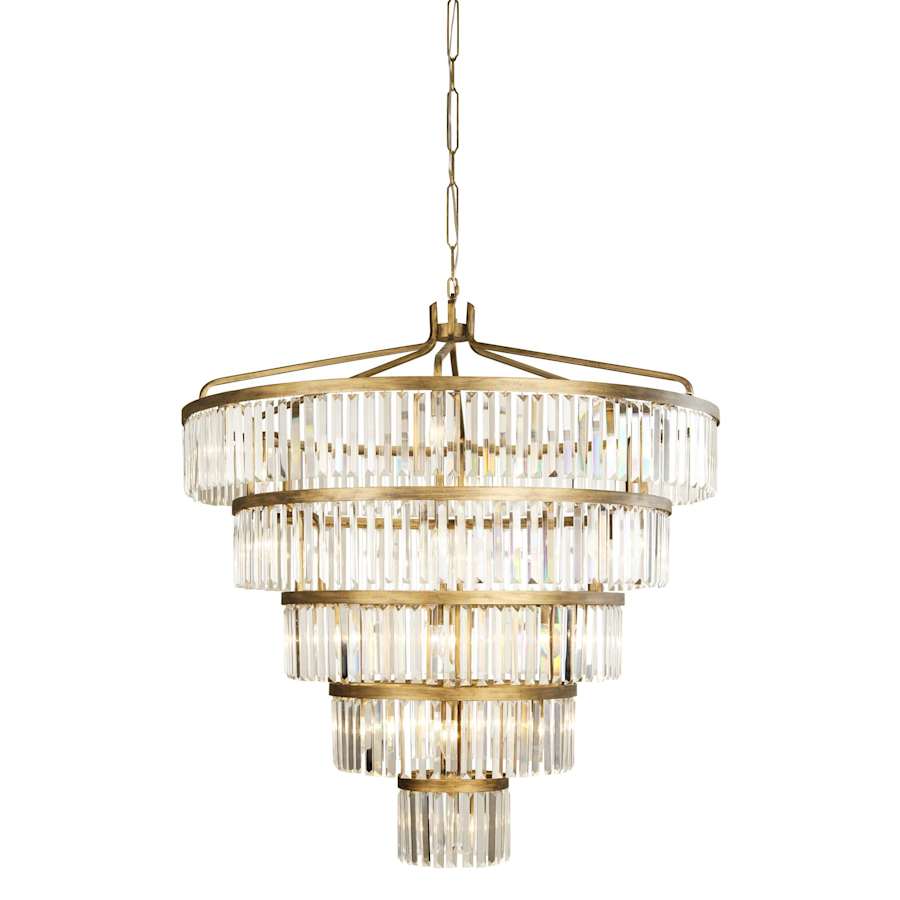 Varaluz Social Club 25 Light 44" Wide Crystal Waterfall Chandelier