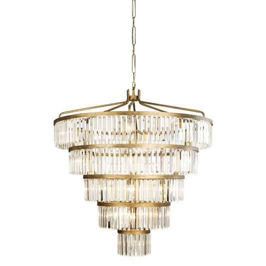 Varaluz Social Club 25 Light 44" Wide Crystal Waterfall Chandelier