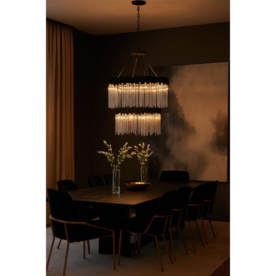 Varaluz Matrix 14 Light 30" Wide Waterfall Chandelier