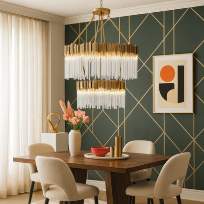 Varaluz Matrix 14 Light 30" Wide Waterfall Chandelier