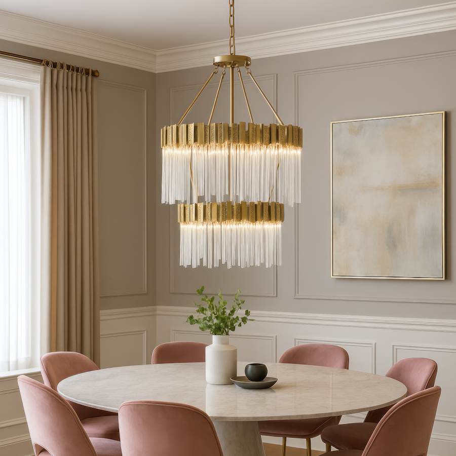 Varaluz Matrix 14 Light 30" Wide Waterfall Chandelier