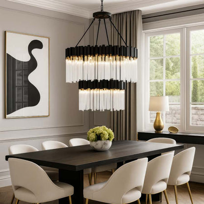 Varaluz Matrix 14 Light 30" Wide Waterfall Chandelier