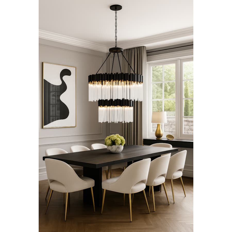 Varaluz Matrix 14 Light 30" Wide Waterfall Chandelier