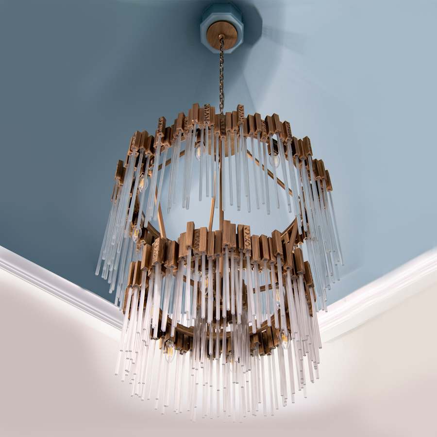 Varaluz Matrix 14 Light 30" Wide Waterfall Chandelier