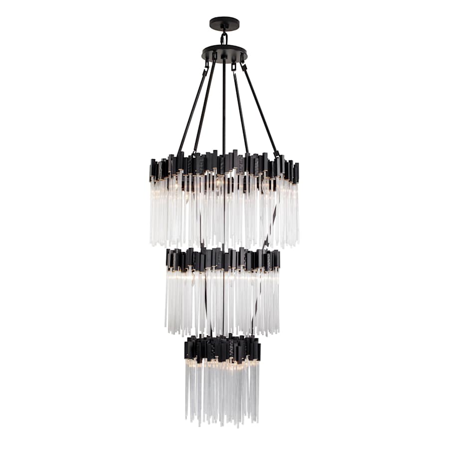Varaluz Matrix 18 Light 30" Wide Waterfall Chandelier