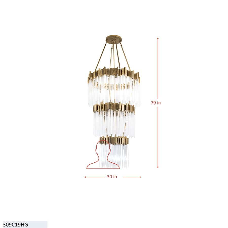 Varaluz Matrix 18 Light 30" Wide Waterfall Chandelier