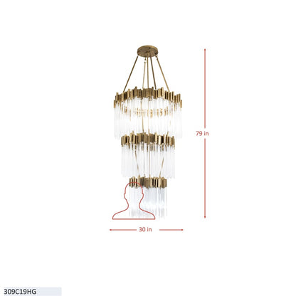Varaluz Matrix 18 Light 30" Wide Waterfall Chandelier