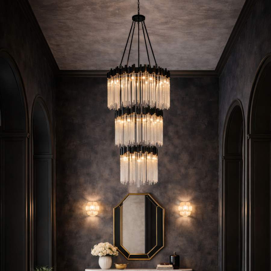 Varaluz Matrix 18 Light 30" Wide Waterfall Chandelier