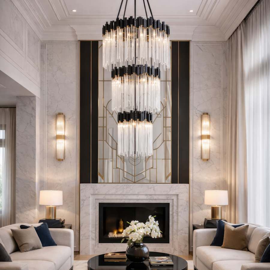 Varaluz Matrix 18 Light 30" Wide Waterfall Chandelier