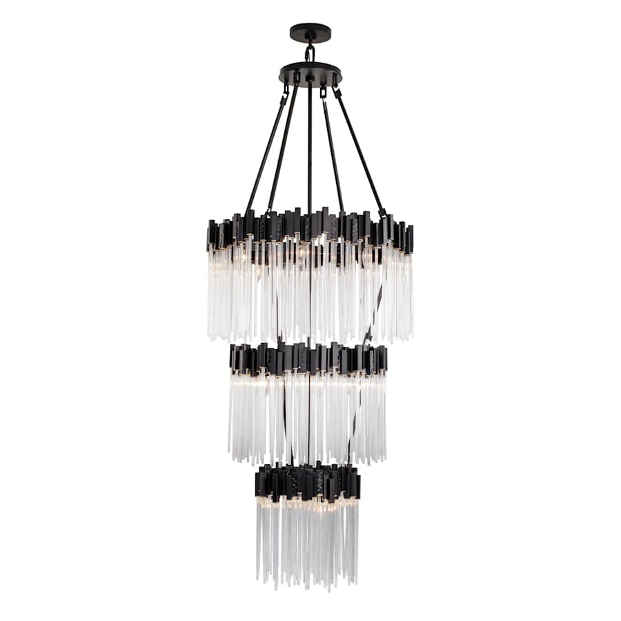 Varaluz Matrix 18 Light 30" Wide Waterfall Chandelier