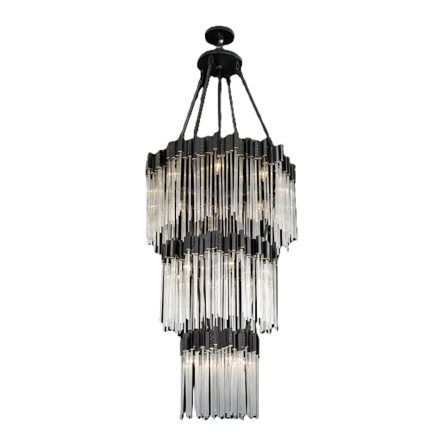 Varaluz Matrix 18 Light 30" Wide Waterfall Chandelier