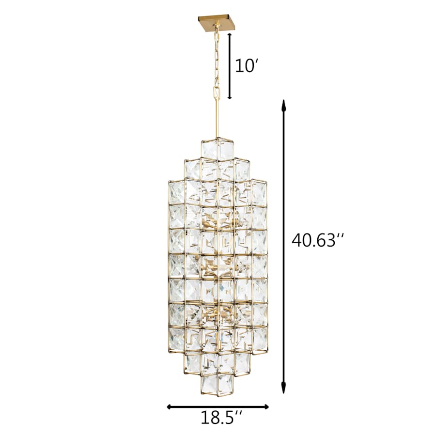 Varaluz Cubic 14 Light 19" Wide Crystal Chandelier