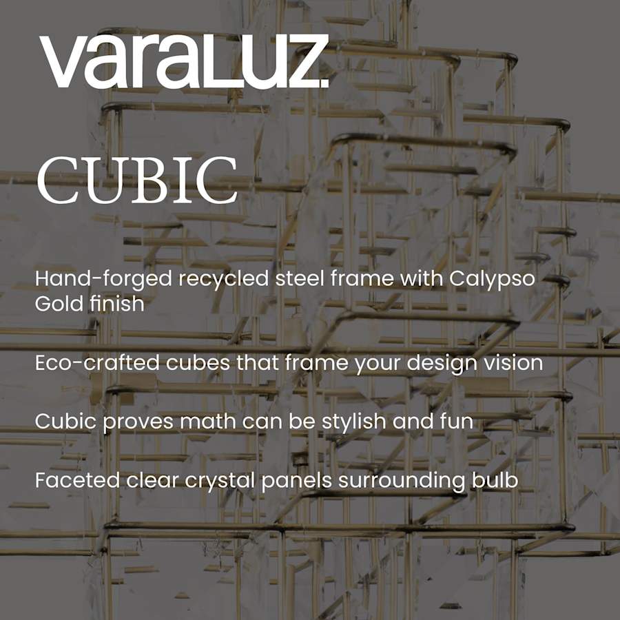 Varaluz Cubic 14 Light 19" Wide Crystal Chandelier