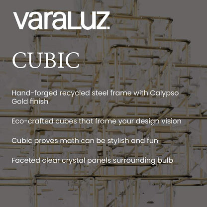 Varaluz Cubic 14 Light 19" Wide Crystal Chandelier