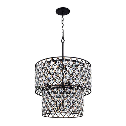 Varaluz Windsor 7 Light 25" Wide Crystal Waterfall Chandelier