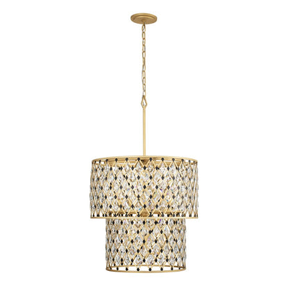 Varaluz Windsor 7 Light 25" Wide Crystal Waterfall Chandelier