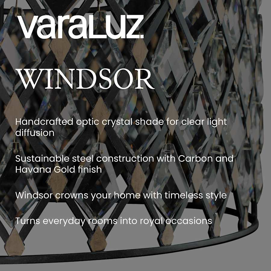 Varaluz Windsor 7 Light 25" Wide Crystal Waterfall Chandelier