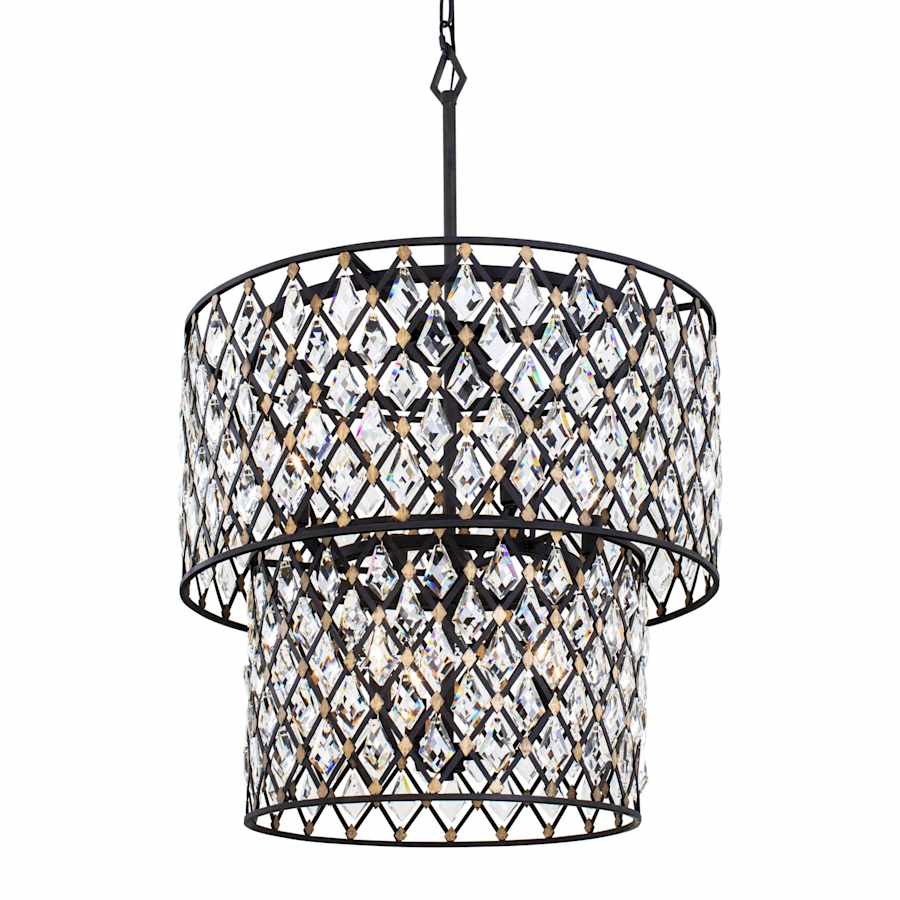 Varaluz Windsor 7 Light 25" Wide Crystal Waterfall Chandelier