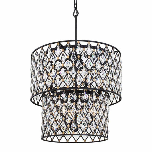 Varaluz Windsor 7 Light 25" Wide Crystal Waterfall Chandelier