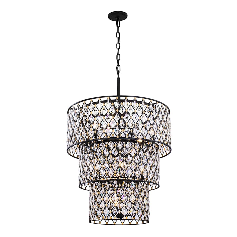 Varaluz Windsor 13 Light 32" Wide Crystal Waterfall Chandelier