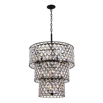 Varaluz Windsor 13 Light 32" Wide Crystal Waterfall Chandelier