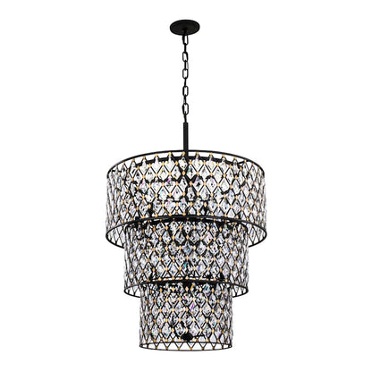 Varaluz Windsor 13 Light 32" Wide Crystal Waterfall Chandelier