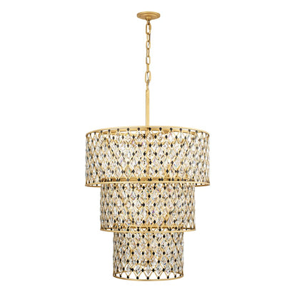 Varaluz Windsor 13 Light 32" Wide Crystal Waterfall Chandelier