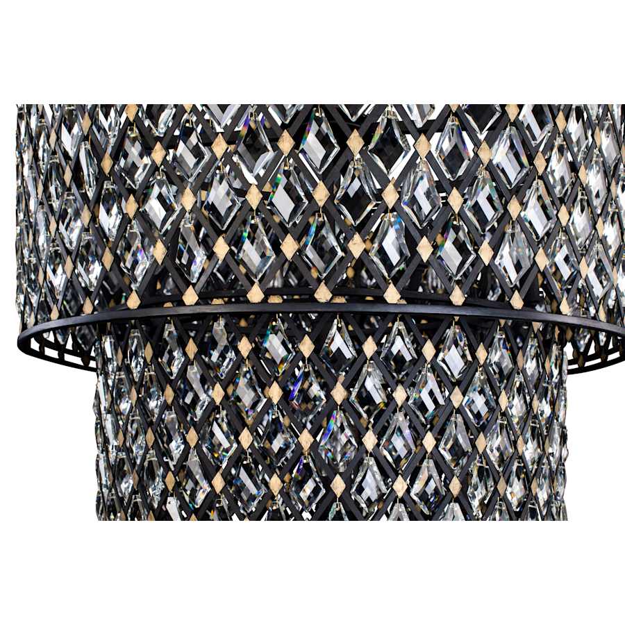 Varaluz Windsor 13 Light 32" Wide Crystal Waterfall Chandelier